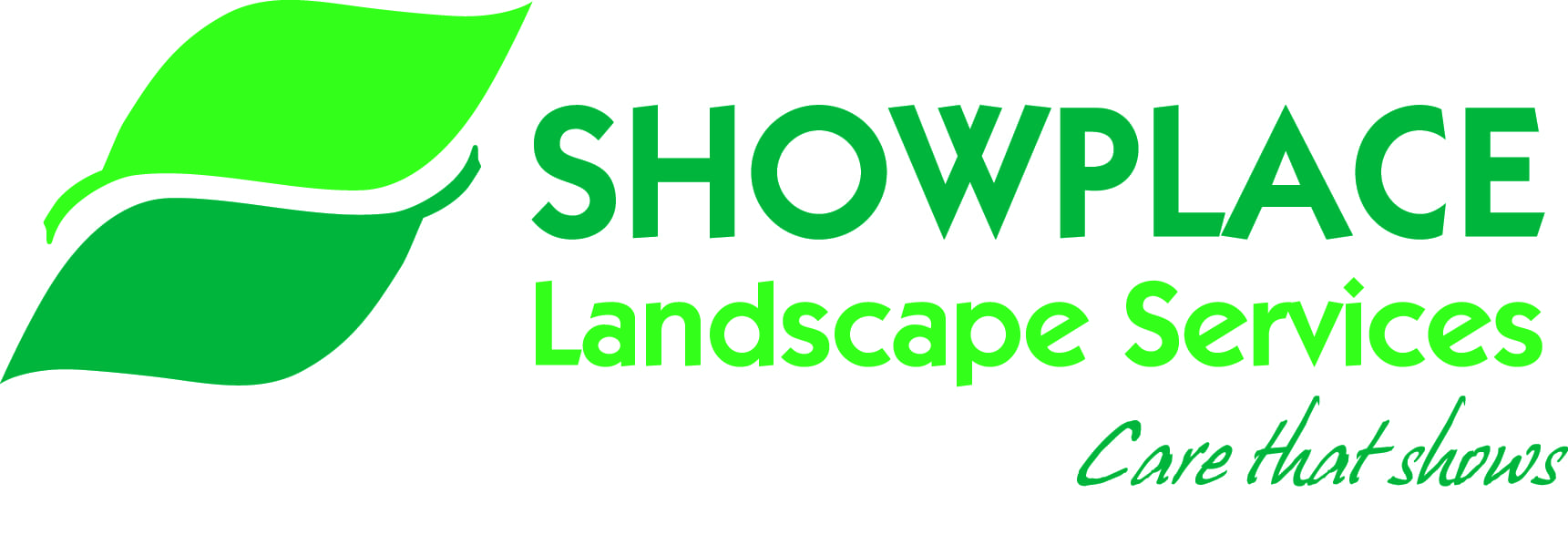 A green and white logo for a landscape company.