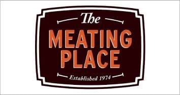 A sign that says the meating place